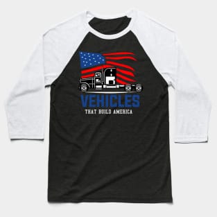 AMERICAN TRUCK CARTOON Baseball T-Shirt